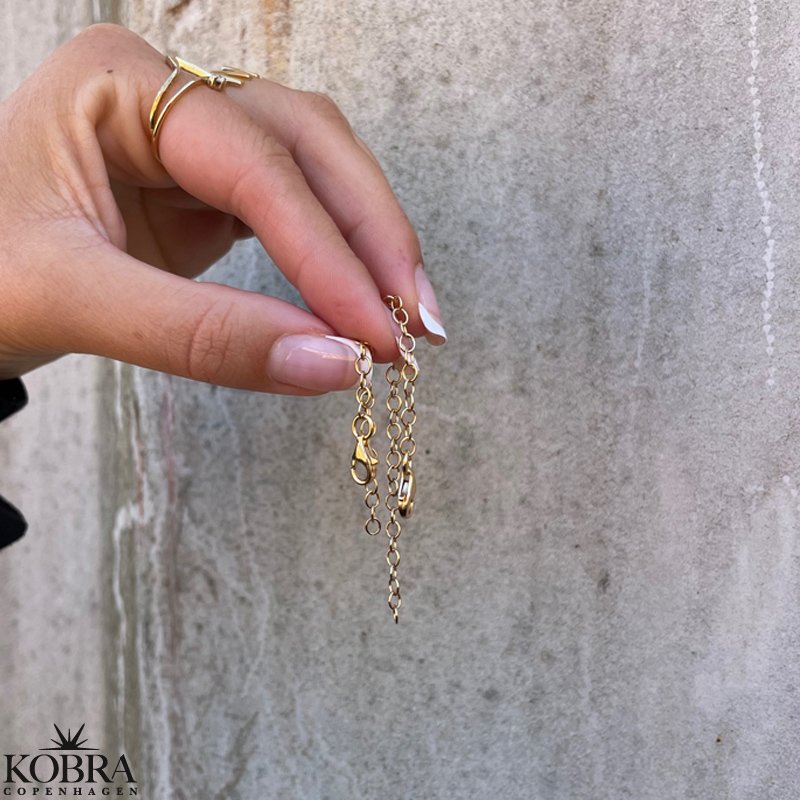 Extra length for bracelet and ankle chain in gold