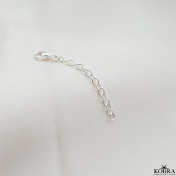 Extra length for bracelet and ankle chain in silver