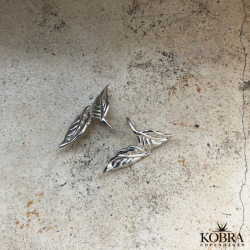 "Lavender" bladformet earcuff i sterling slv