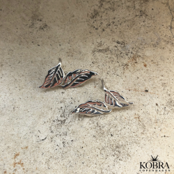 "Lavender" bladformet earcuff i sterling slv