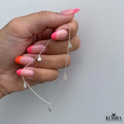 "Gemma" slv ankelkde med hammerslet amuletter