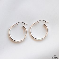 "Friday" medium slv hoops