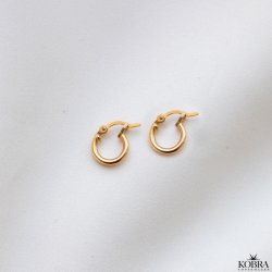 "Friday" mikro guld hoops
