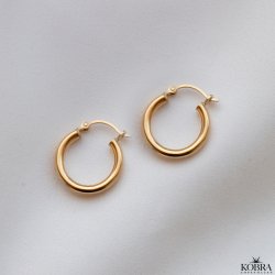 "Friday" small guld hoops