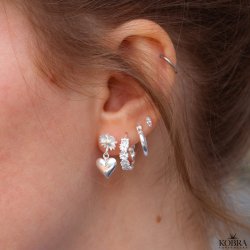 "Friday" x-small slv hoops