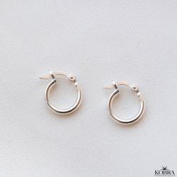 "Friday" x-small slv hoops