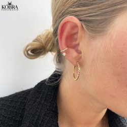 "Genie" guld earcuff med sten