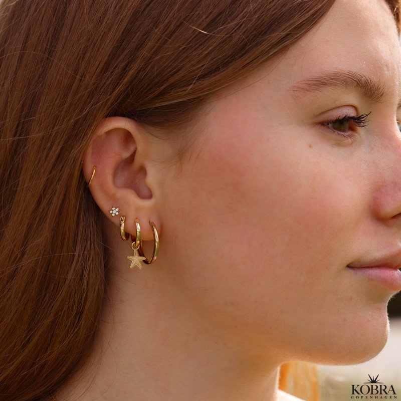 "Friday" mikro guld hoops