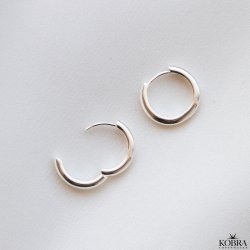 "Gina" enkle small hoops i slv