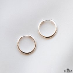 "Gina" enkle medium hoops i slv