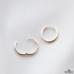 "Gina" enkle medium hoops i slv