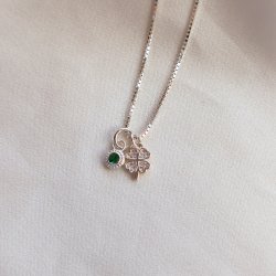 "Poise" Birthstone i s�lv eller forgyldt