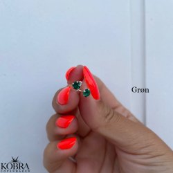 "Tulip" cute small earrings in sterling silver in different colors