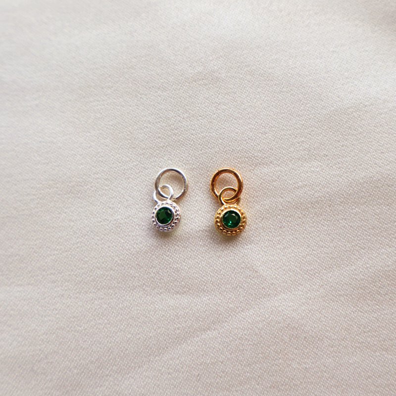 "Poise" Birthstone i s�lv eller forgyldt