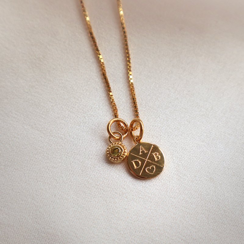"Poise" Birthstone i s�lv eller forgyldt