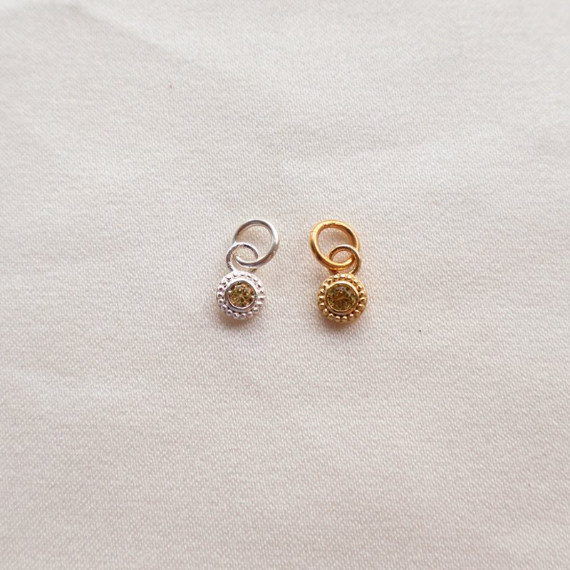 "Poise" Birthstone i s�lv eller forgyldt