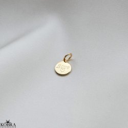 Mini gold amulet with personal engraving