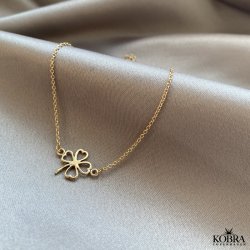 "Fortuna" ankelkde i guld med smuk firklver