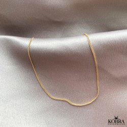 "Clinton" 1mm panzer ankelkde forgyldt med 18 karat