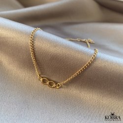 "Infinity" 18 karat forgyldt ankelkde med infinity