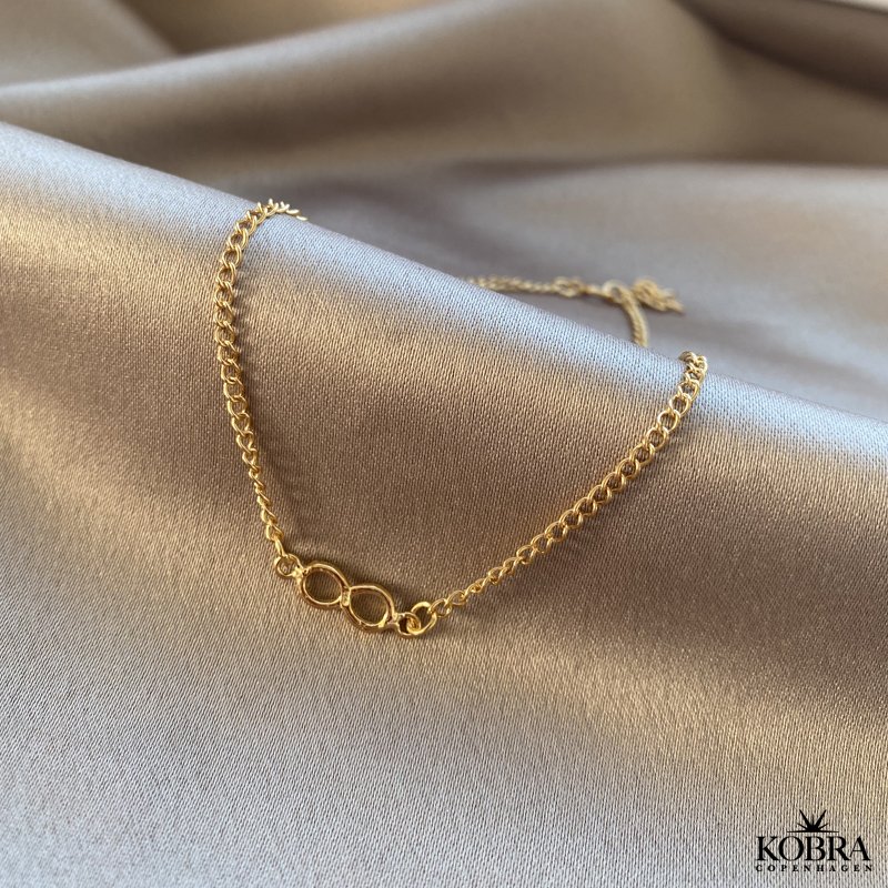 "Infinity" 18 karat forgyldt ankelkde med infinity