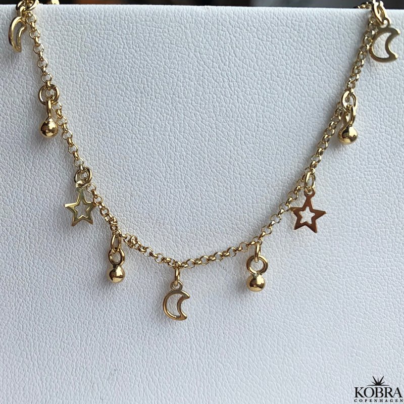 "Josie" guld ankelkde med sm stjerner og mner