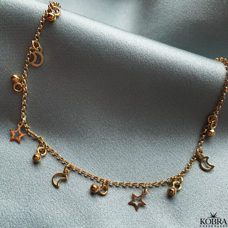 "Josie" guld ankelkde med sm stjerner og mner