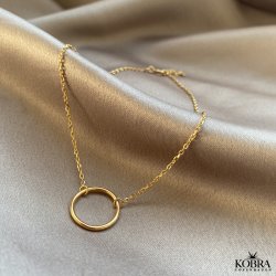 "Apollo" Enkel forgyldt ankelkde med cirkel