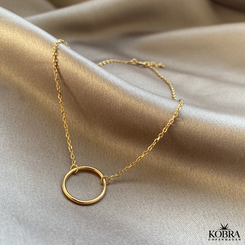 "Apollo" Enkel forgyldt ankelkde med cirkel