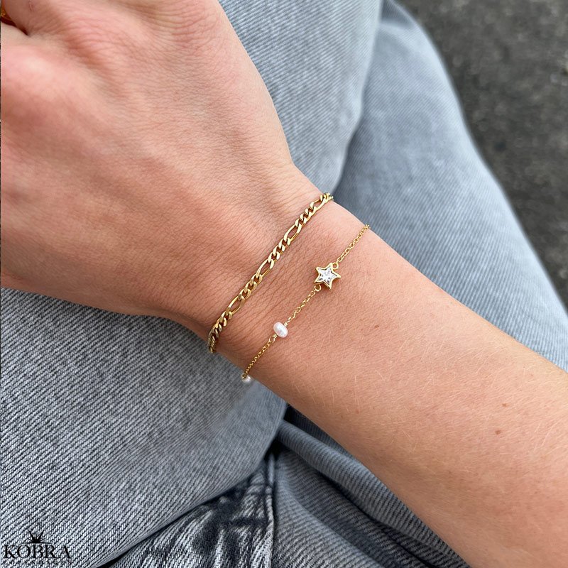 "Milo" 14 karat guldplterat armband