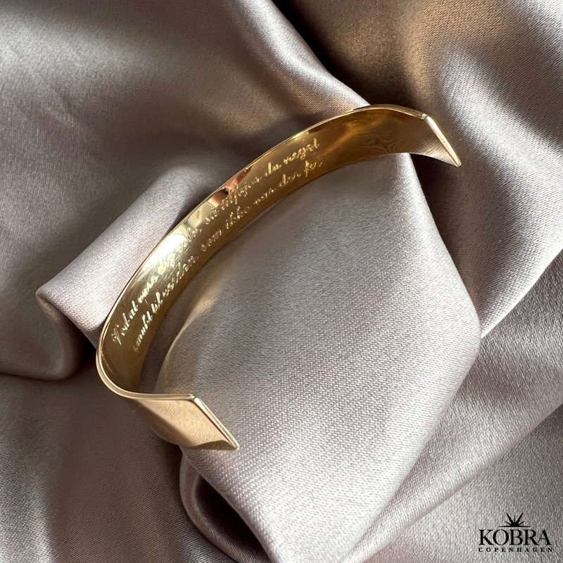 "Spencer" 14 carat gold plated bracelet including personalized engraving