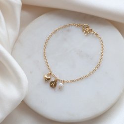 "Little Treasure" armband med gravyr - 18k f�rgyllt silver