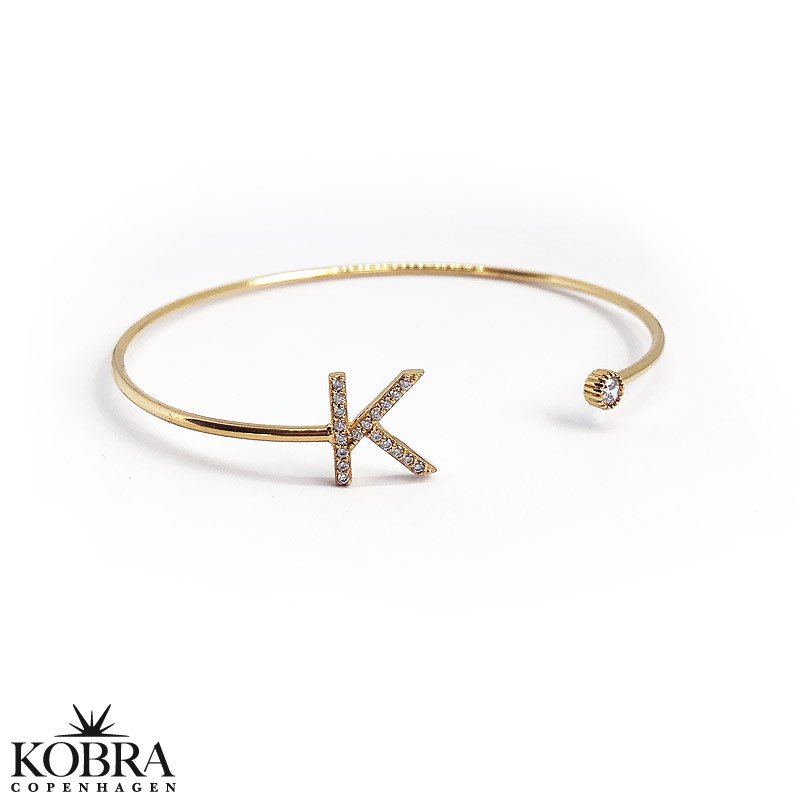 "Zoey" Personal bracelet in gold with your initial