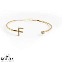 "Zoey" Personal bracelet in gold with your initial