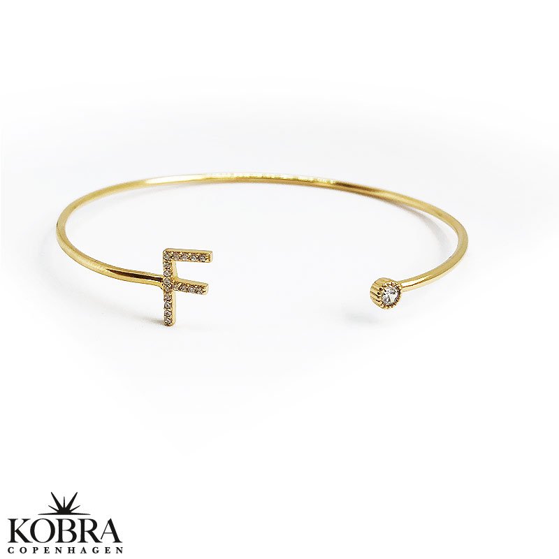 "Zoey" Personal bracelet in gold with your initial