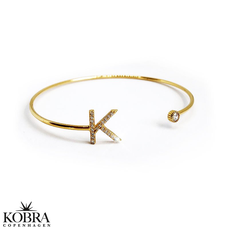 "Zoey" Personal bracelet in gold with your initial