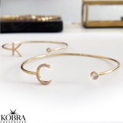 "Zoey" Personal bracelet in gold with your initial