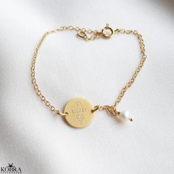 Konfirmationssmykke - guld armbnd med din indgravering