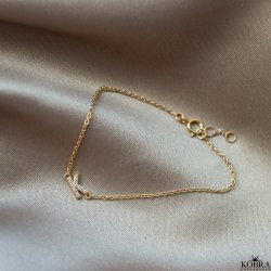 "Alias" guld armbånd med guld bogstav