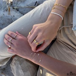 "Soho" handmade YOUR number ring in gold