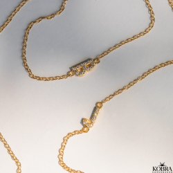 "Alias" guld armbånd med guld bogstav