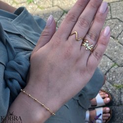  Hndlavet navne ring i guld, lavet personligt til dig