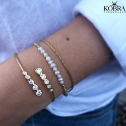 "Serena" 14 karat forgyldt armbnd med sm led