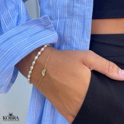 "Rainbow" gold bracelet with small rainbow