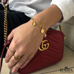 "Ohana" slv armbnd med 3 sm personlige vedhng