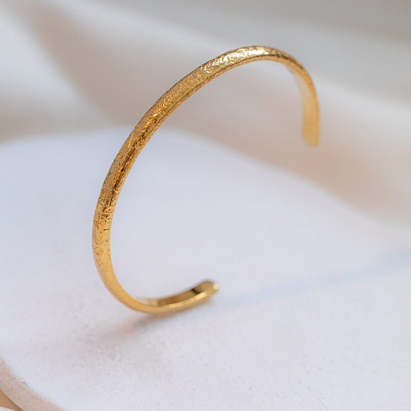 "Electric" organic bracelet in 14 carat gold-plated