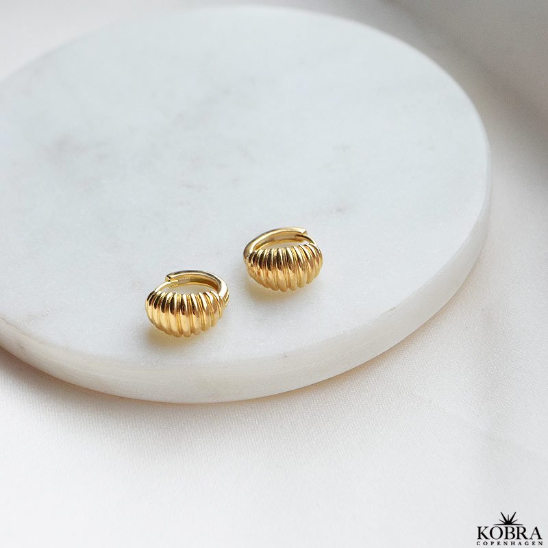 "Jenner" sm chunky guld reringe // hoops