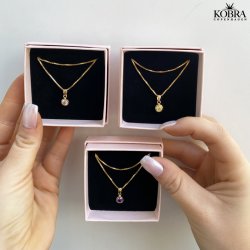 Birthstone charm in gold