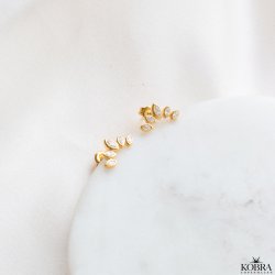 "Demi" unikke guld restikker med sten