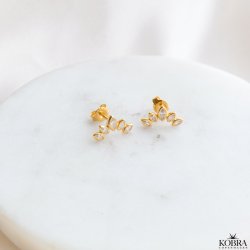 "Demi" unikke guld restikker med sten